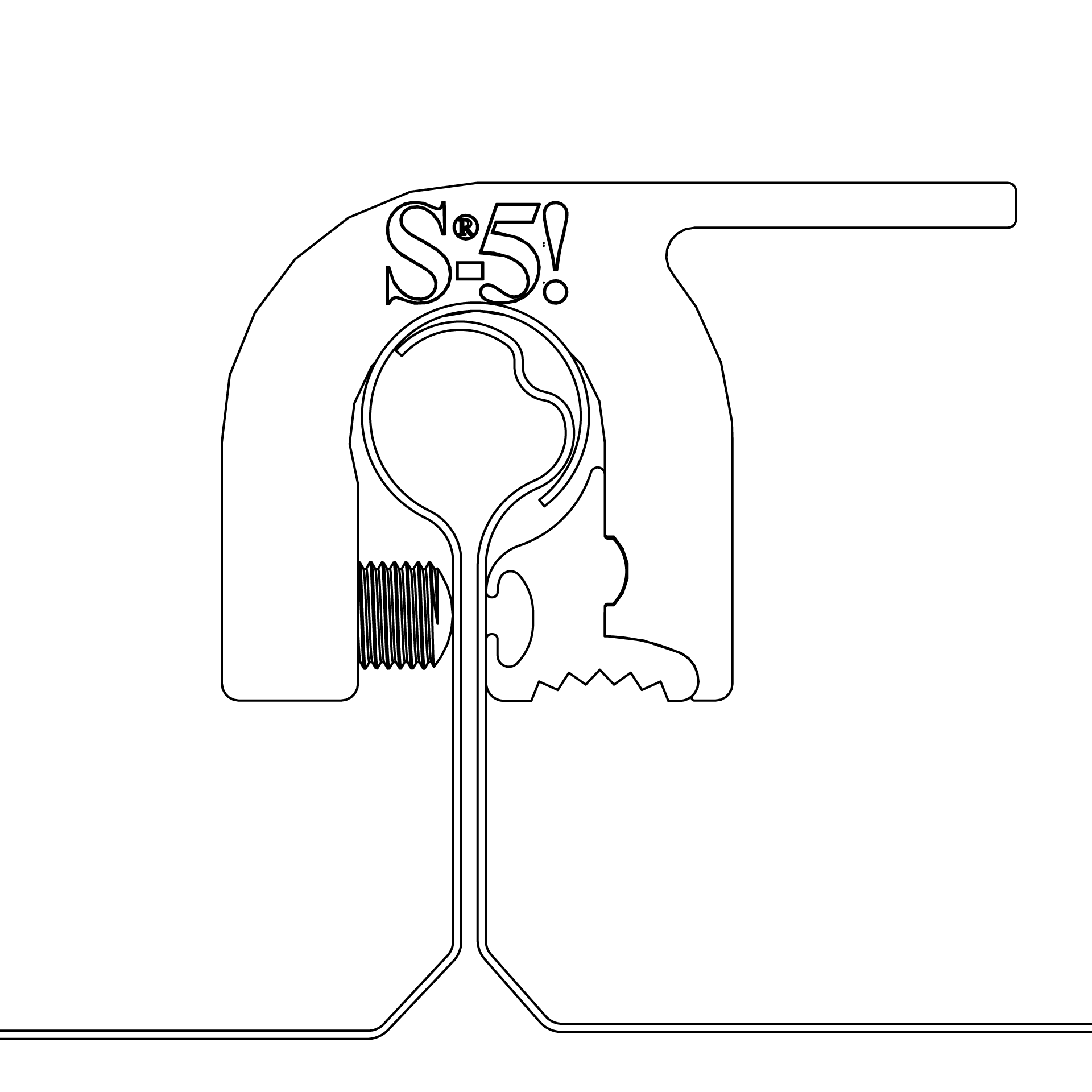 K2 Solid Round SeamClamp - S - 5! - Unterkonstruktion