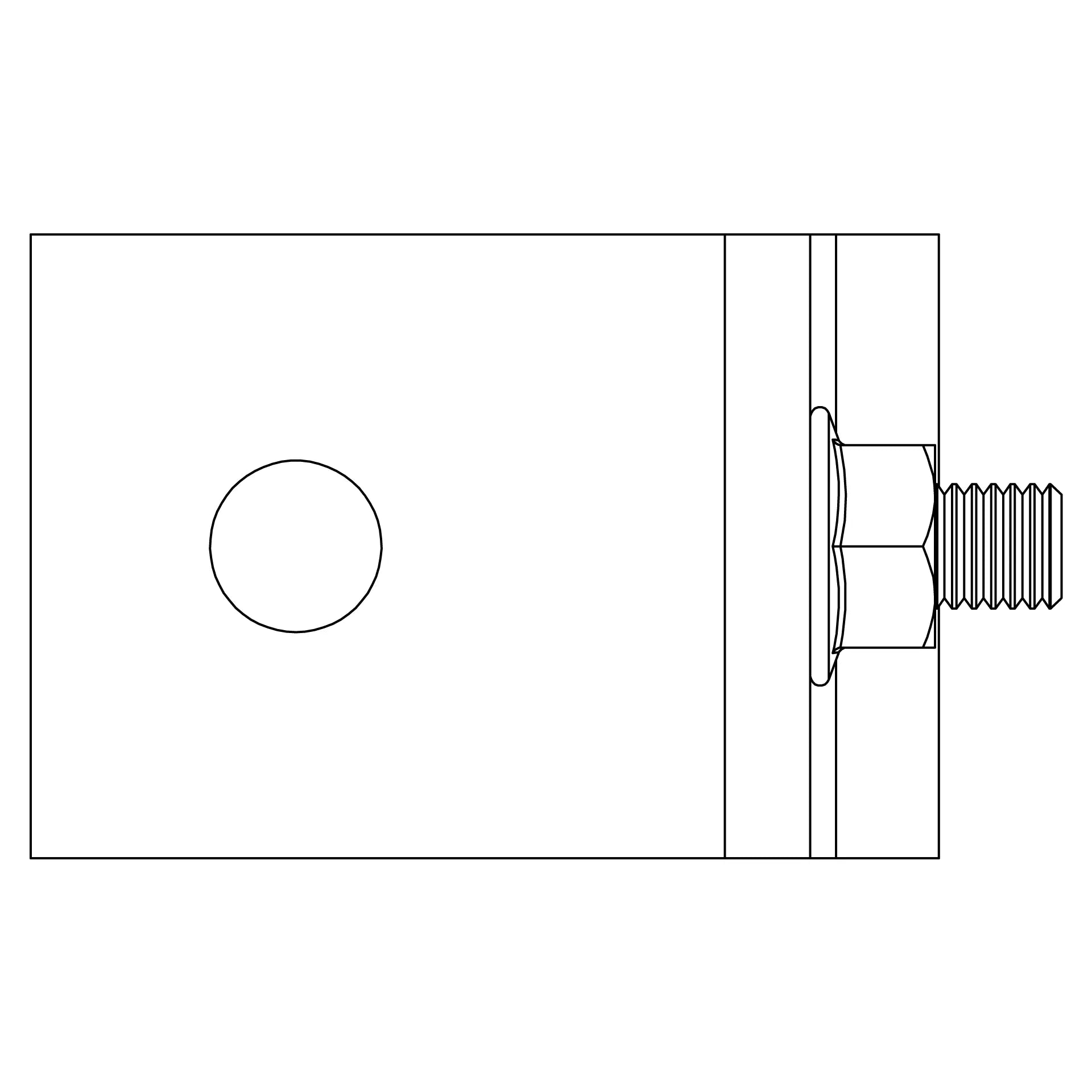K2 Solid Round SeamClamp - S - 5! - Unterkonstruktion
