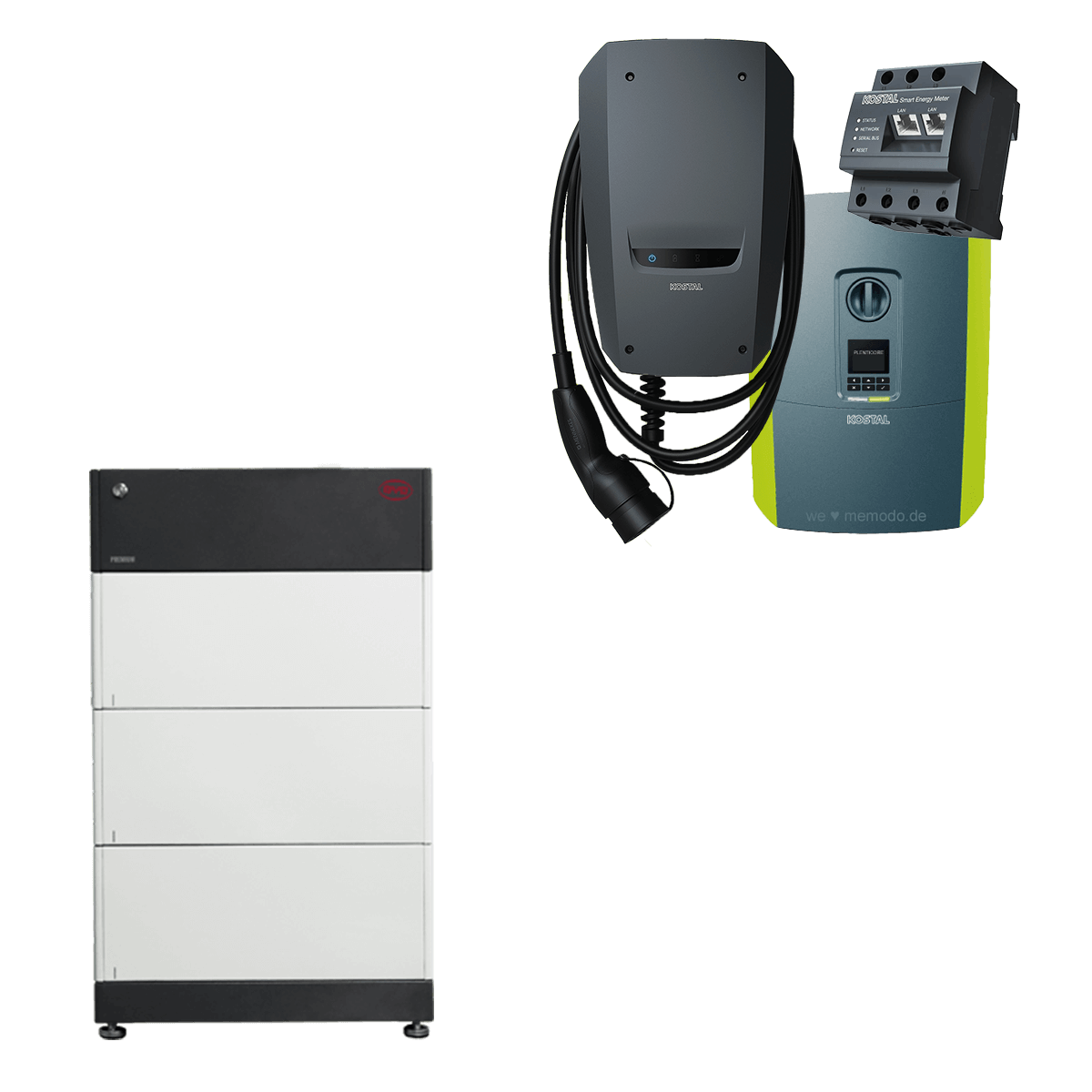Kostal & BYD Kombipaket mit Kostal Plenticore plus 7.0 G2, Enector 11kW Wallbox und BYD HVS 7.7 Speicher