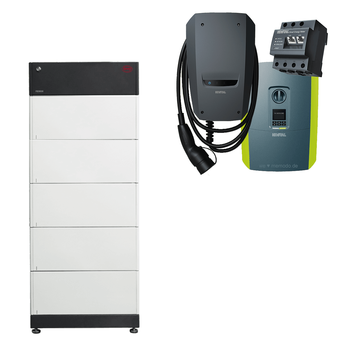 Kostal & BYD Kombipaket mit Kostal Plenticore plus 8.5 G2, Enector 11kW Wallbox und BYD HVS 12.8 Speicher