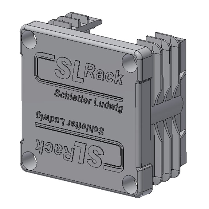 SL Rack Kunststoff - Endkappe Rail 40 grau & schwarz - Grau - Unterkonstruktion