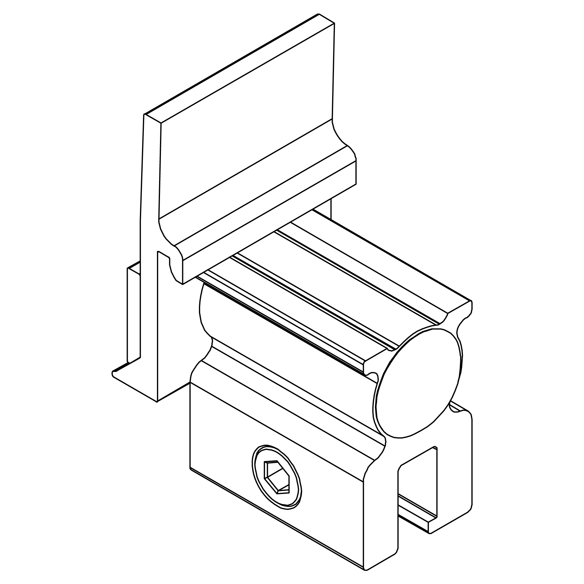 K2 SeamClamp CF:x Single Round/Snap/Standing - Unterkonstruktion