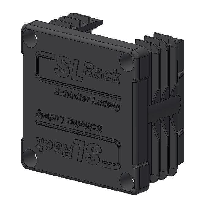 SL Rack Kunststoff - Endkappe Rail 40 grau & schwarz - Schwarz - Unterkonstruktion