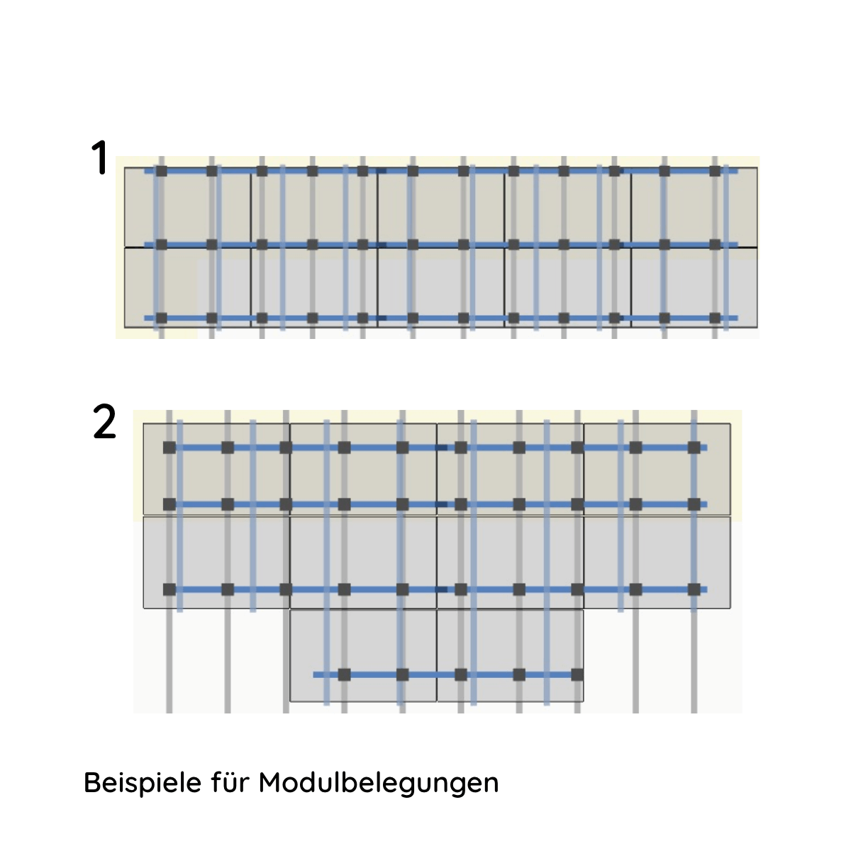 UK Paket für 10 Module von K2, SingleRail System für Schrägdach, 2-lagig