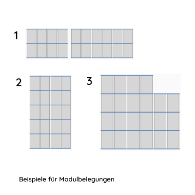 Unterkonstruktion Paket für 20 Module von K2, System D-Dome für Flachdach