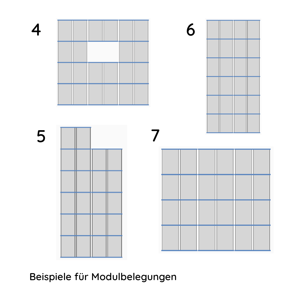 Unterkonstruktion Paket für 20 Module von K2, System D-Dome für Flachdach